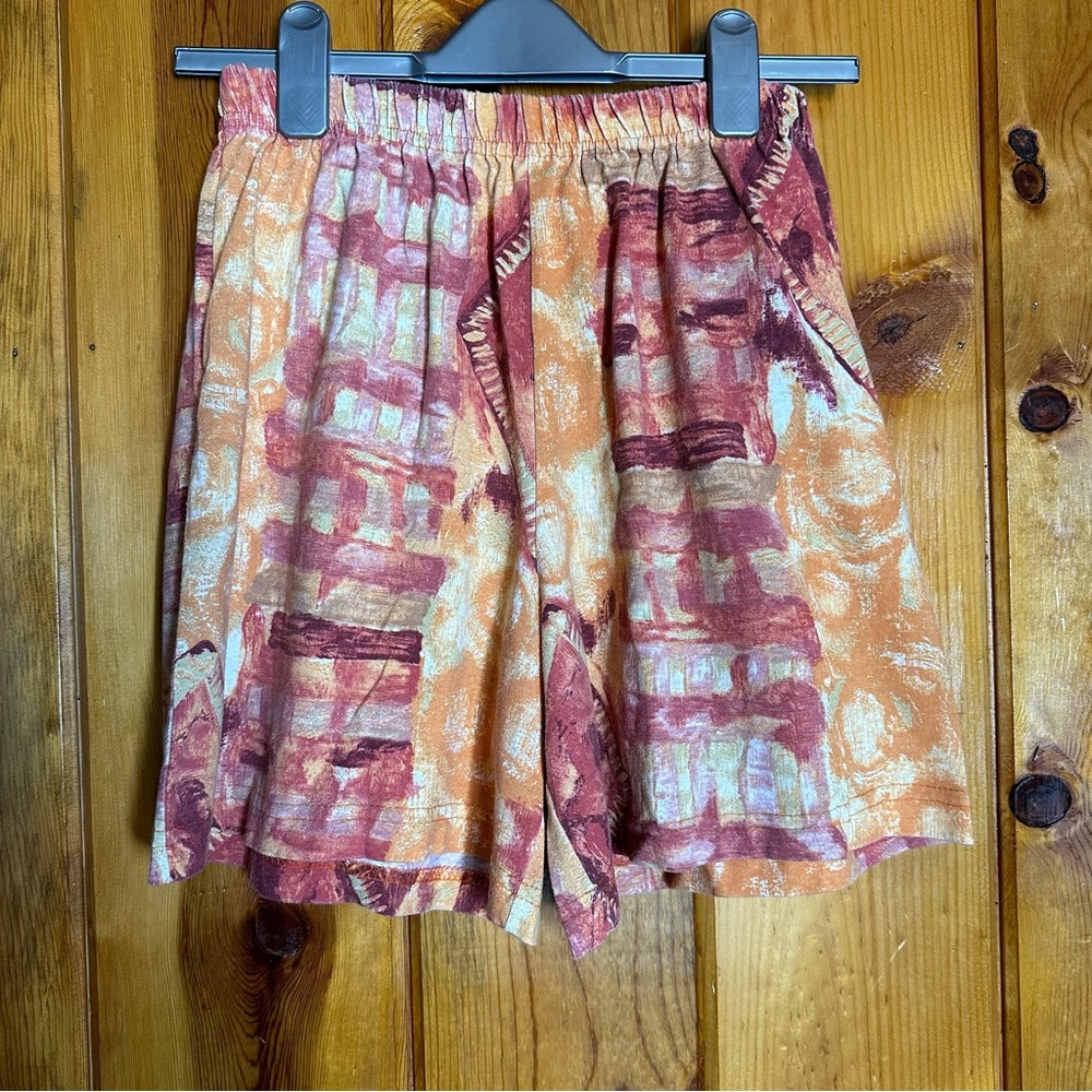 Vintage First Run Abstract Print Cloth Pull On Shorts - Picture 2 of 6